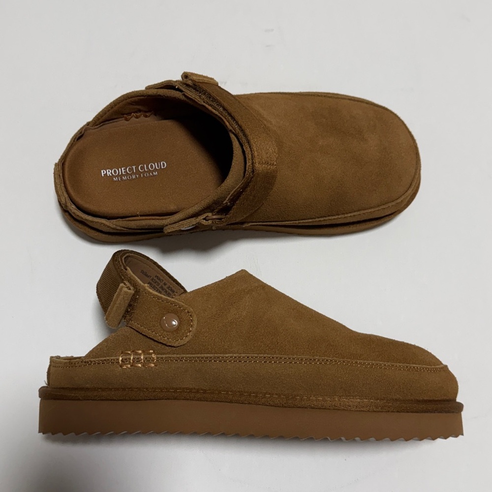 New Brown suede clogs
